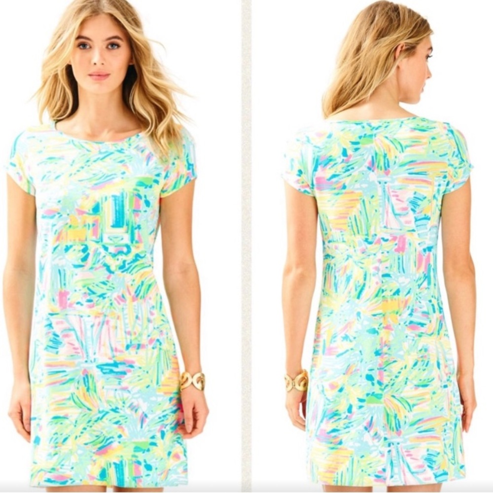 🆕🌴LILLY PULITZER Short Sleeve ‘Marlowe’ Dress in Multi Sea Salt and Sun
